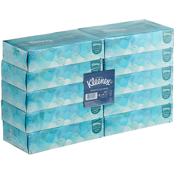 60 boxes/CS Kleenex® Professional 100 Sheet Flat Facial Tissue Box