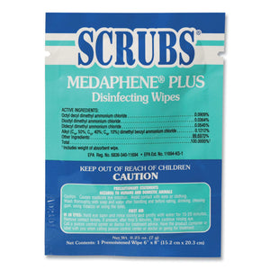 100/cs SCRUBS® MEDAPHENE® Plus Disinfecting Wipes