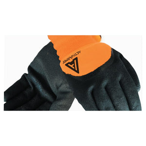 Cold Weather Hi-Viz Gloves, Size 11, Orange/Black