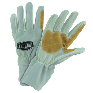 Goat MIG Gloves, Goat Leather; Cowhide; Kevlar Thread, Medium, Cream; Beige