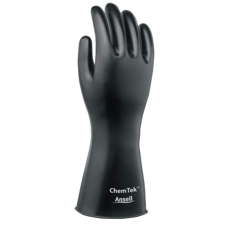 36/cs AlphaTec® Butyl Gloves Rough Size 8, Black