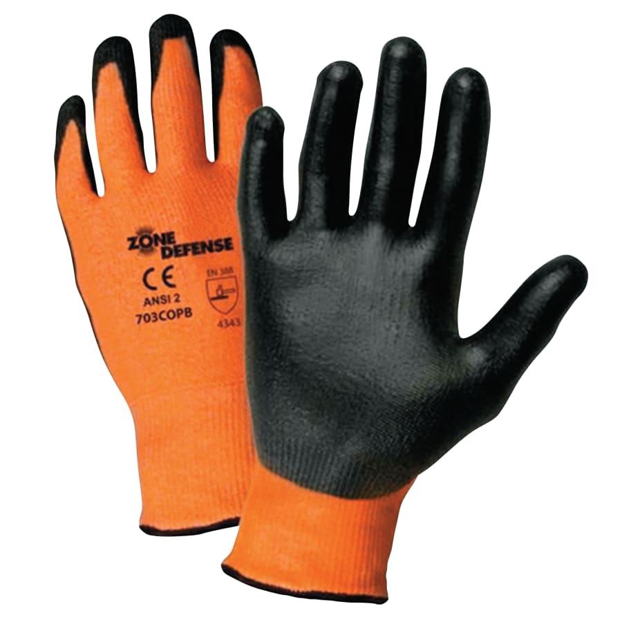 Zone Defense Gloves, 2X-Large, Orange/Black