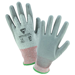 710Hgu Palm Coated HPPE Gloves, X-Large, Gray; Gray/White Speckle; Red/Wh Stripe