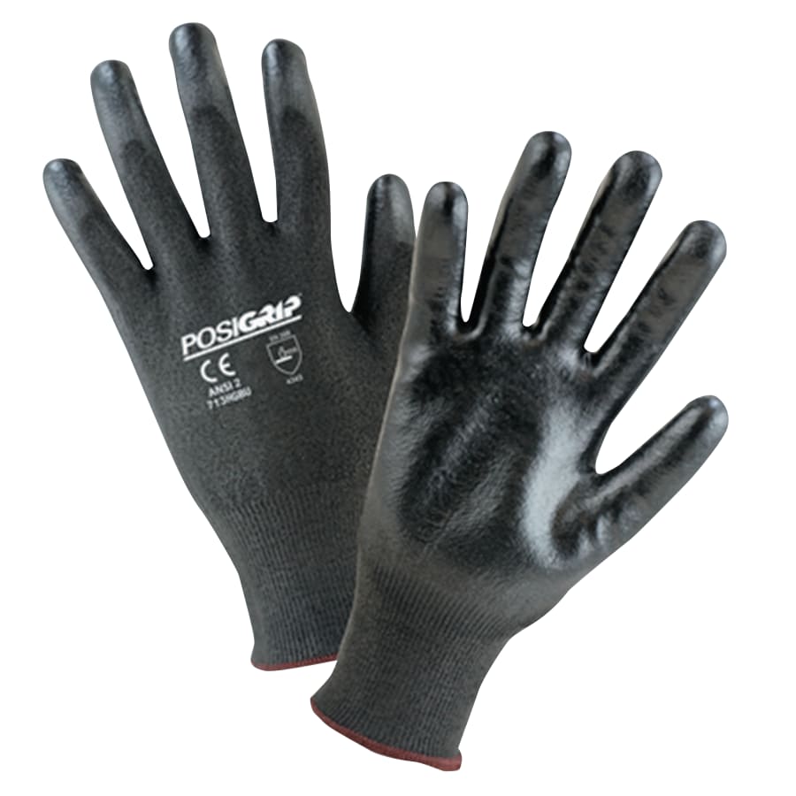 713Hgbu Palm Coated HPPE Gloves, Medium, Black