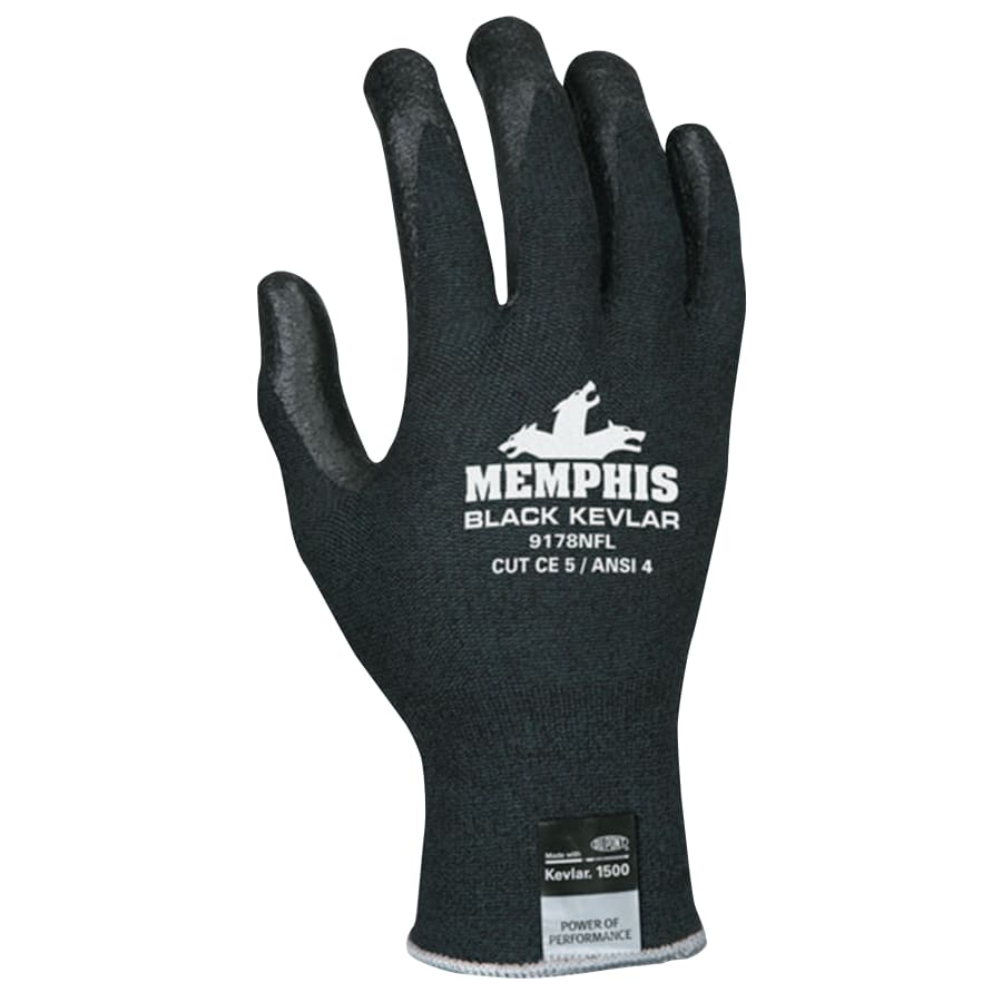 9178Nf Cut Protection Gloves, Large, Black