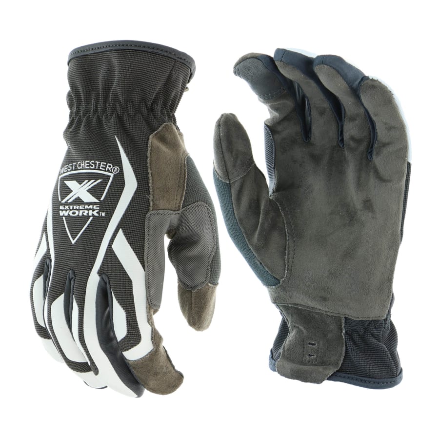 Extreme Work Multipurpx Gloves, Medium, Black/Gray, Elastic Wrist