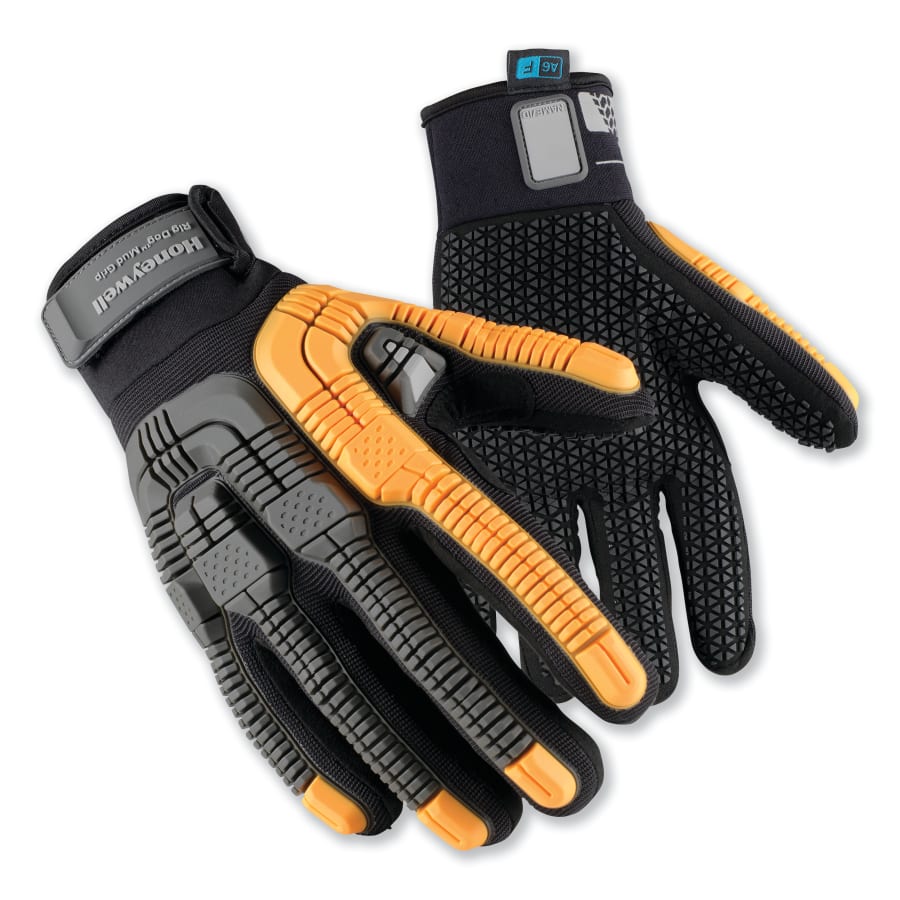 Rig Dog™ Mud Grip Gloves, Ansi A6, Hook And Loop Cuff, 8/M