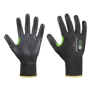Coreshield™ A3/C Coated Cut Resistant Gloves, 10/XL, HPPE/BASALT, Nitrile Micro-Foam, 18 Ga, Black