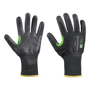 Coreshield™ A4/D Coated Cut Resistant Gloves, 10/XL, HPPE/BASALT, Nitrile Micro-Foam, 13 Ga, Black