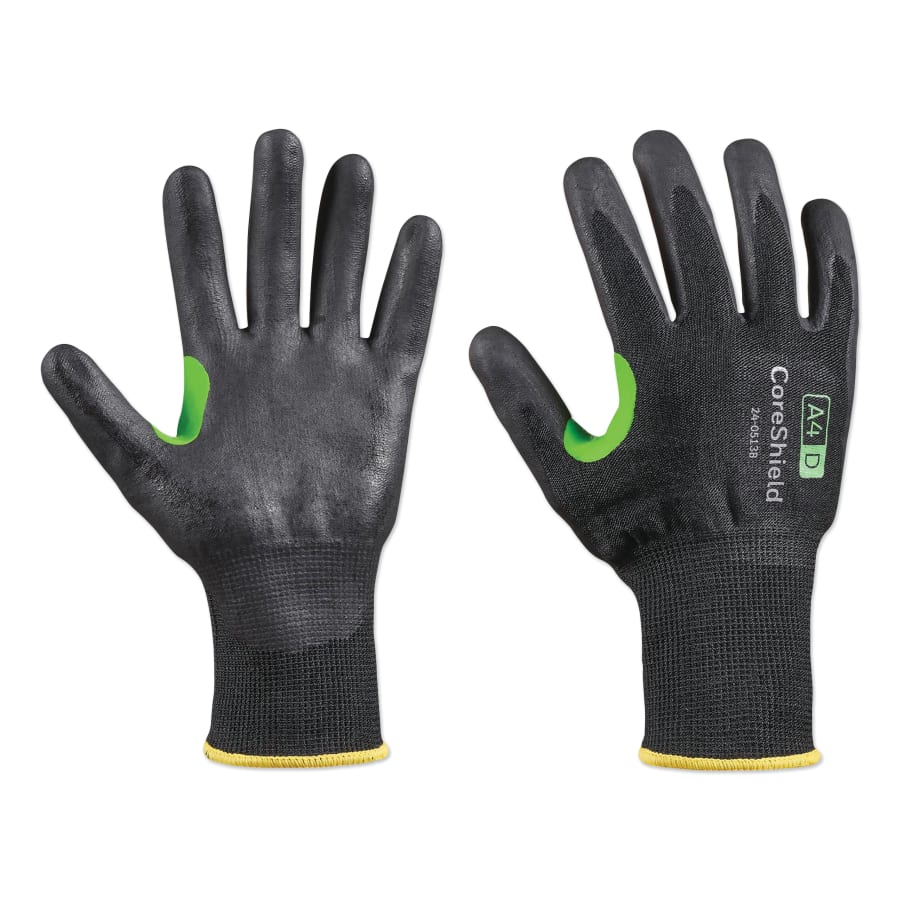 Coreshield™ A4/D Coated Cut Resistant Gloves, 11/XXL, HPPE/BASALT, Nitrile Micro-Foam, 13 Ga, Black