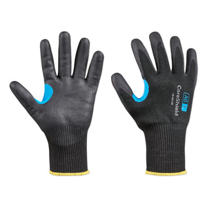 Coreshield™ A6/F Coated Cut Resistant Gloves, 6/XS, HPPE/ALLOY/BASALT, Nitrile Micro-Foam, 13 Ga, Black