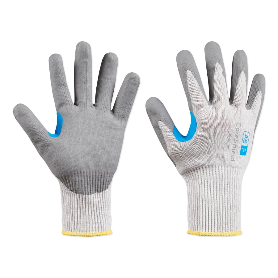 Coreshield™ A6/F Coated Cut Resistant Gloves, 10/XL, HPPE/ALLOY/BASALT, Nitrile Micro-Foam, 13 Ga, Grey