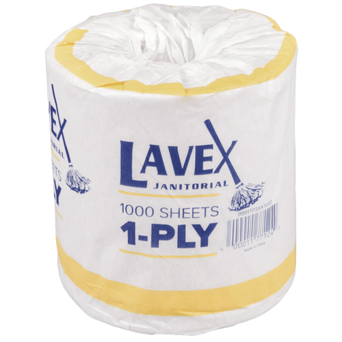 96 Rolls/Case Lavex Janitorial Individually-Wrapped 1-Ply Toilet Paper Roll