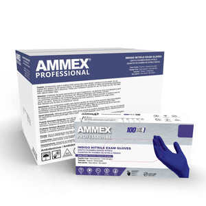 1000/case AMMEX Indigo Nitrile Exam Latex Free Disposable Gloves
