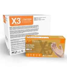 Load image into Gallery viewer, 1000/case AMMEX GPX3 Clear Vinyl Industrial Latex Free Disposable Gloves
