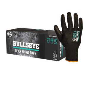 72 Pairs/CS BULLSEYE™ C55104 Cut-Resistant Level A5 Mechanical Gloves with AxiFybr®