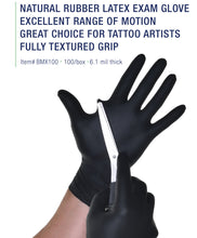 Load image into Gallery viewer, 1000/CS Black Maxx Latex Powder Free Exam Gloves
