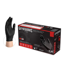 Load image into Gallery viewer, 1000/case Gloveworks Black Nitrile Industrial Latex Free Disposable Gloves
