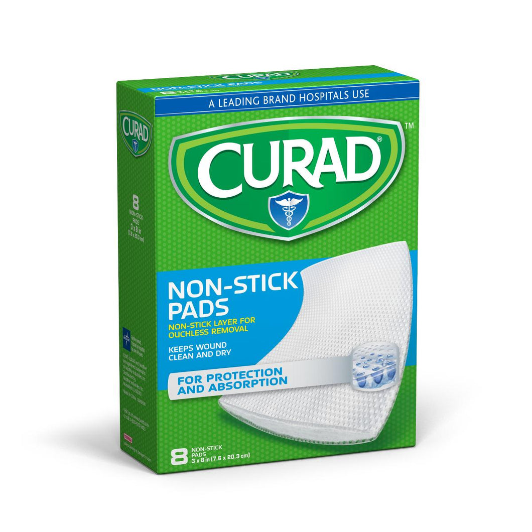 96/CS CURAD Sterile Nonstick Pads, 8