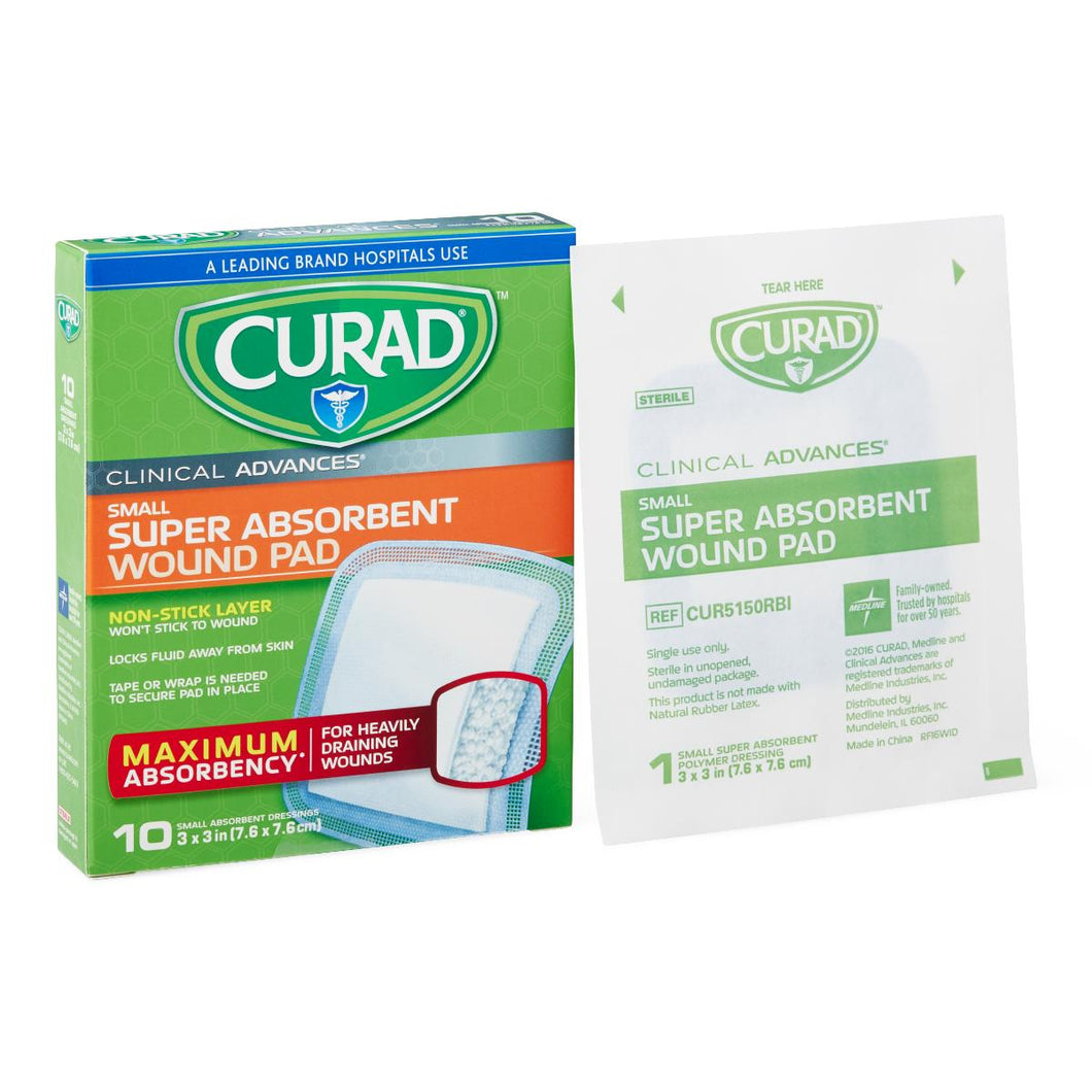 240/CS CURAD Clinical Advances Super Absorbent Polymer Wound Dressings, 3