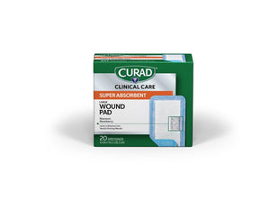 480/CS CURAD Clinical Advances Super Absorbent Polymer Wound Dressings, 4" x 8"