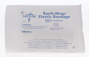 20/CS Medline Swift-Wrap Sterile Elastic Bandages with Self-Closure, 4" x 5 yd.