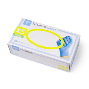 2500/CS FitGuard Select Powder-Free Nitrile Exam Gloves with Textured Fingertips
