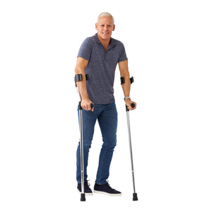 1 Pair/CS Guardian Aluminum Forearm Crutches, Tall Adult (5'10"- 6'6")