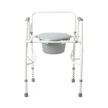 Load image into Gallery viewer, 2/CS Medline Steel Drop Arm Commodes
