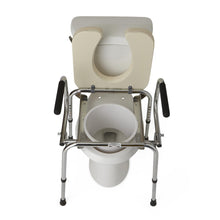 Load image into Gallery viewer, 1 EA Medline Padded Drop Arm Commodes, 350 lb. Weight Capacity
