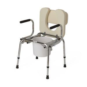 1 EA Medline Padded Drop Arm Commodes, 350 lb. Weight Capacity