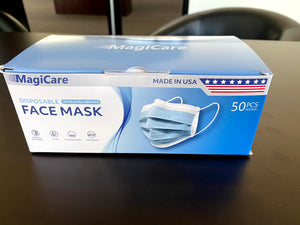 2000PCS MagiCare Made in USA 3-Ply ASTM Level 1 Non-Medical Face Masks