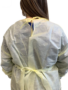 100/CS SMS AAMI Level 2 Yellow Isolation Gowns