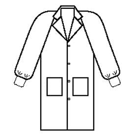 25/CS Halyard 3-Layer Basic Lab Coats