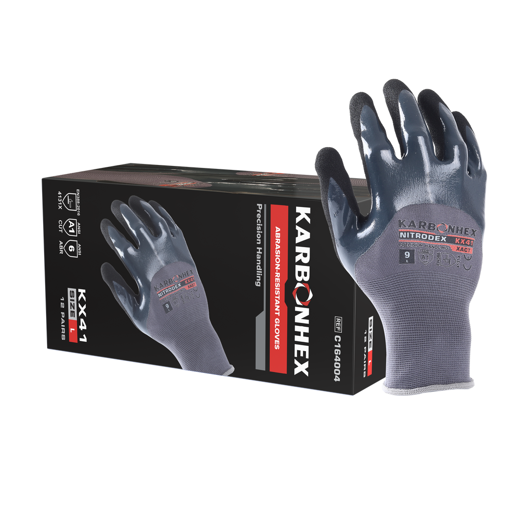 72 Pairs/CS KARBONHEX KX41 Purpose Built Liquid-Resistant Gloves – Precision Handling