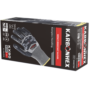 36 Pairs/CS KARBONHEX KX90 Purpose Built Impact-Resistant Gloves – Komplex Handling