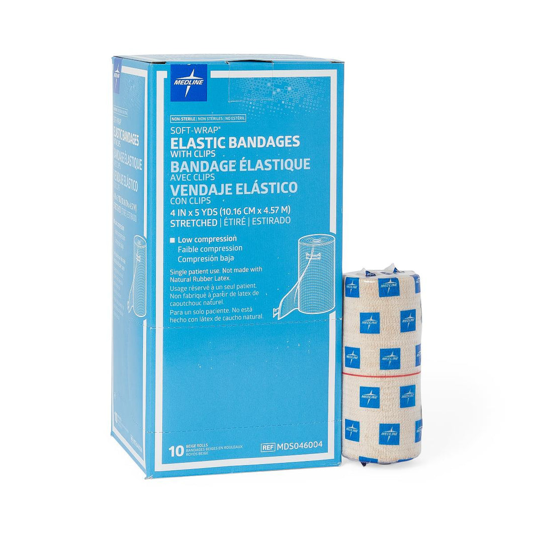 50/CS Medline Soft-Wrap Nonsterile Elastic Bandages, 4