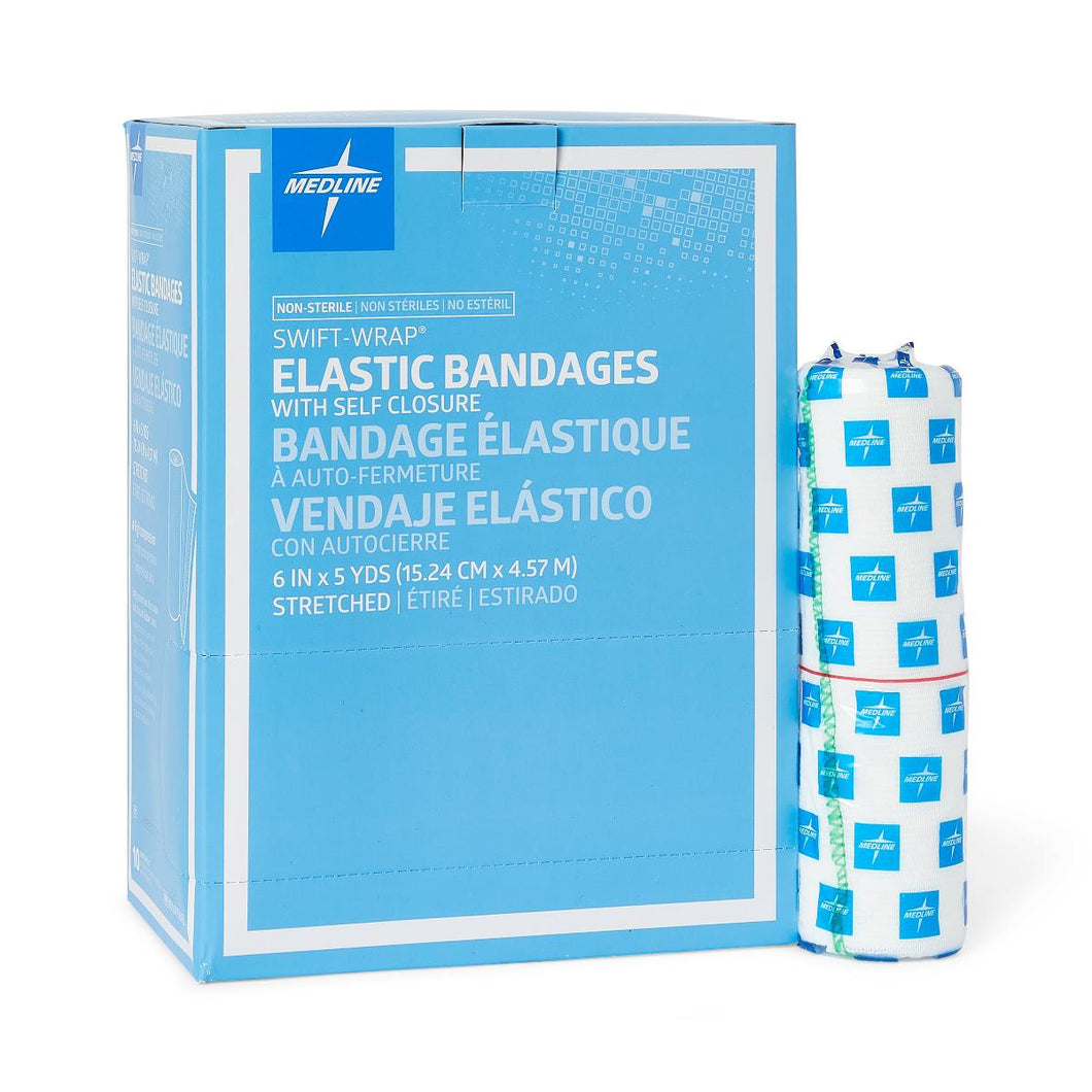 50/CS Swift-Wrap Nonsterile Elastic Bandage with Self-Closure, 6