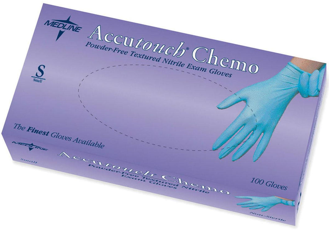 1000/CS Accutouch Chemo Powder-Free Blue Nitrile Exam Gloves