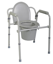 Load image into Gallery viewer, 1/CS Medline Folding Steel Commode
