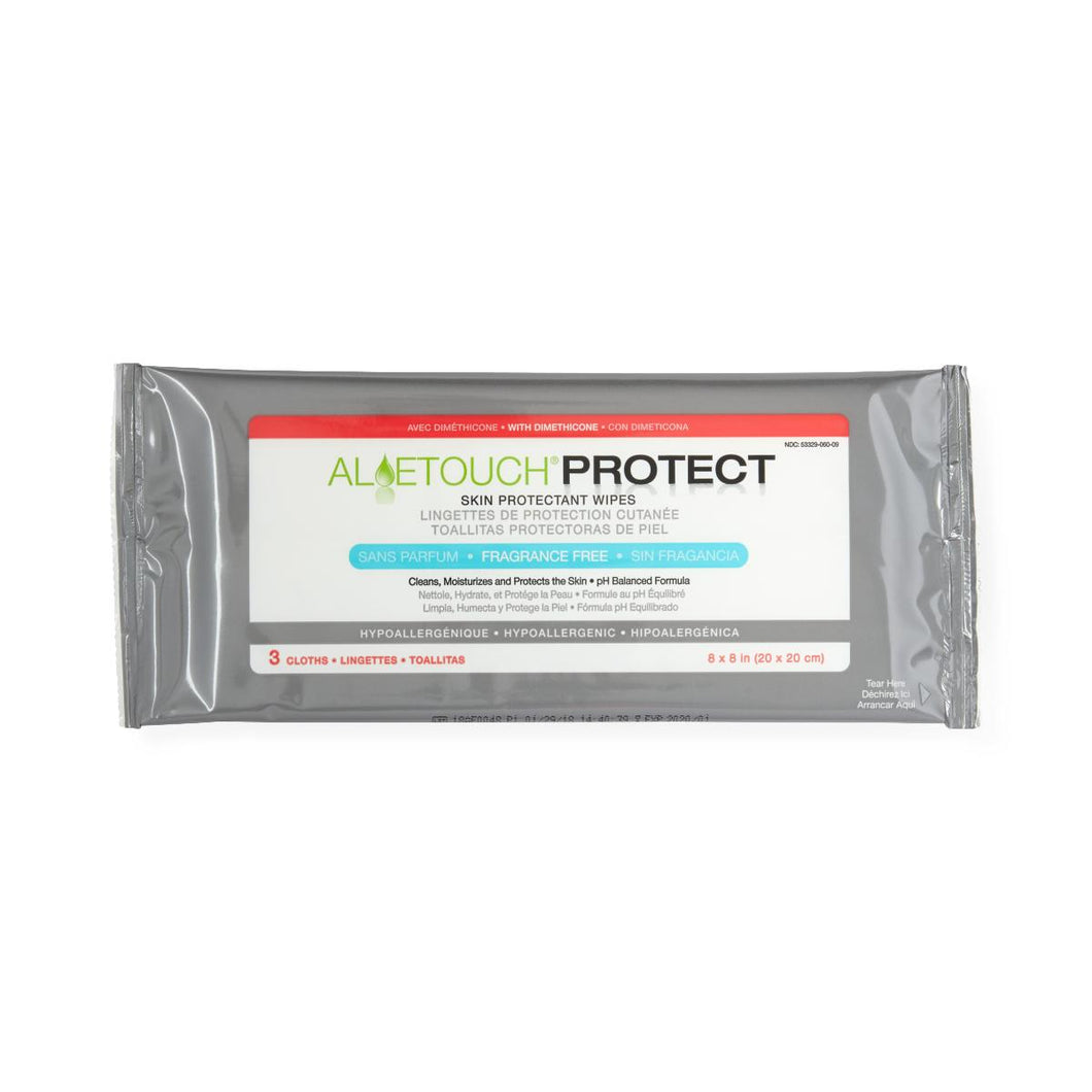 72/CS Medline Aloetouch PROTECT Dimethicone Skin Protectant Wipes