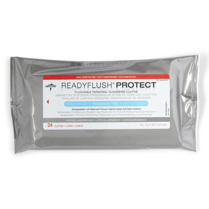 576/CS Medline ReadyFlush PROTECT Biodegradable Flushable Wipes with Dimethicone