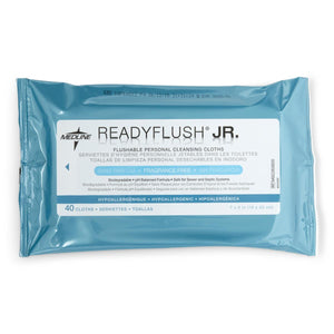 960/CS Medline ReadyFlush Jr. Biodegradable Flushable Wipes, Fragrance Free