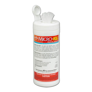 12/CS Medline Micro-Kill Bleach Free, Alcohol Free Disinfectant Wipes 40CT, 7" x 8"