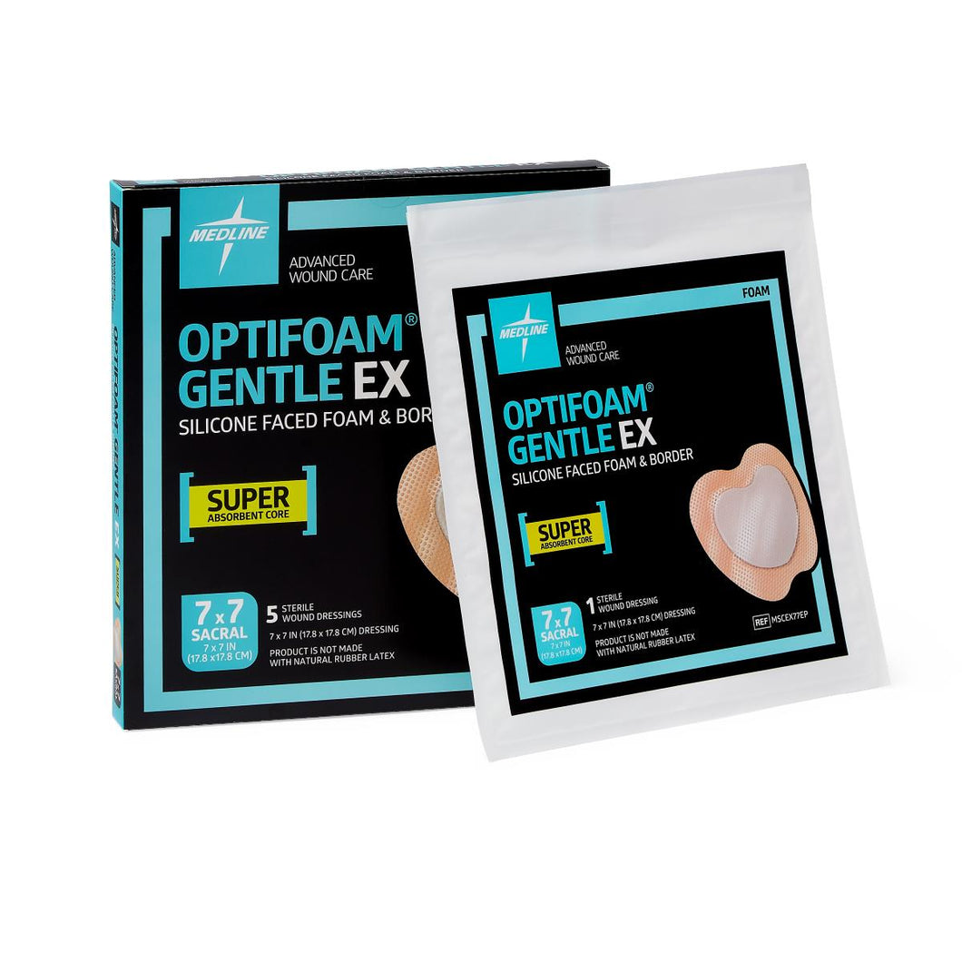40/CS Optifoam Gentle EX Sacrum Foam Dressings in Educational Packaging, 7