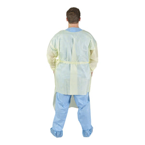 100/CS AAMI Level 2 Full-Back Tri-Layer Isolation Gowns with Thumb Loops