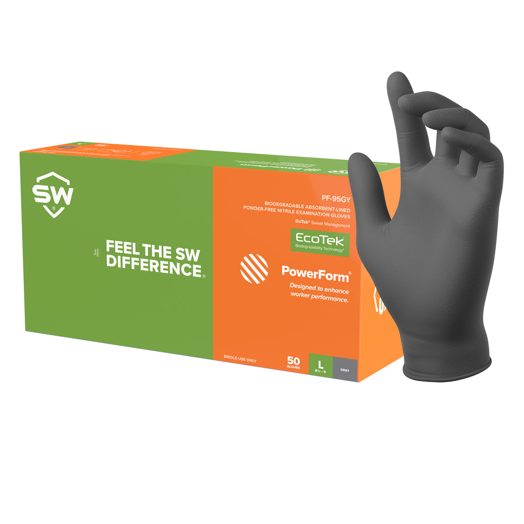 500/CS PowerForm Nitrile Exam Gloves with DriTek® and EcoTek®