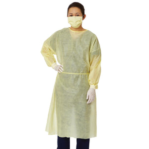 100/CS Medline Disposable SMS Medium-Weight Isolation Gowns with Full Back