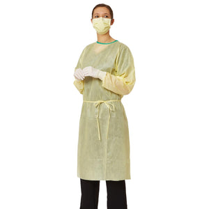 100/CS Medline Disp. SMS Medium-Weight Isolation Gowns with Side Ties