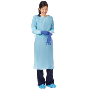 75/CS Disposable Fluid-Resistant Polyethylene Film Heavyweight Gowns